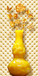 玉雕黄金瓶 3D软包