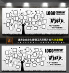 创意企业员工天地照片树展板