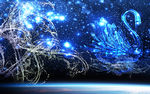 梦幻星空天鹅电视背景墙