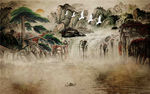 国画背景墙