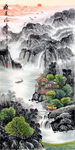 旭日东升 山水画玄关