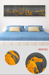 中式现代金色山峰黑白风景抽象装