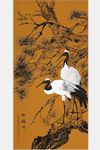 写意花鸟画松鹤图装饰画无框画