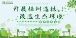 环保类植树造林创意展板