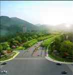道路景观效果图