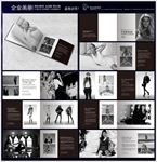 黑白横版时尚女装画册封面内页
