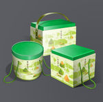 粽行四海粽子礼盒分层展开源文件