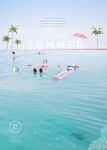 清新夏日海边旅游度假海报