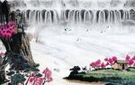大理石 瀑布水