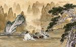 大理石 迎客松