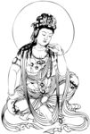 观音高清线稿