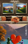 欧式浪漫爱情油画风景油画装饰画