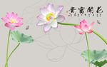 花开富贵荷花图