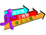 卡通指示箭头