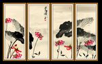 国画荷花