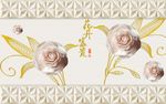 3d花开富贵玉雕玫瑰花