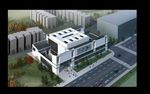 鸟瞰艺术画廊建筑图
