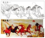 八骏全图