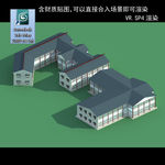 中式建筑 中式多层 中式别墅