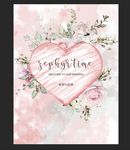 粉色主题婚礼迎宾牌