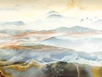 大气山水大理石纹背景墙
