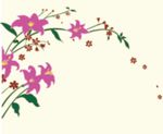 硅藻泥图案  百合花 电视墙
