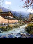 农村河道石头景观图