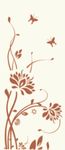 硅藻泥图案  蝴蝶  花 玄关