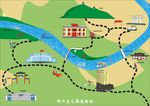 手绘修水县城旅游图