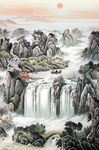 国画山水玄关