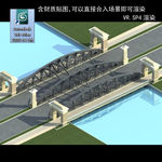 桥 车行桥 立交桥  桥模型