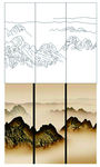 精彩移门山水