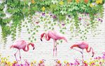 3D墙砖花藤图