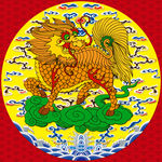 高端大气创意麒麟纹样巨幅图案