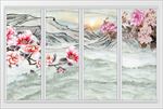 古典春暖花开移门