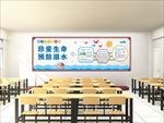 【校园文化】防溺水安全文化墙