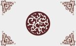 硅藻泥圆形天花图案  边角花