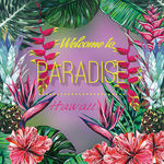 手绘热带植物封面背景素材