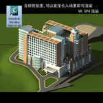 写字楼 现代办公楼 建筑模型图