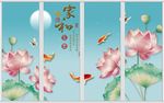 时尚荷花移门