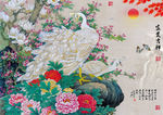 花开富贵牡丹孔雀十字绣无框画