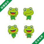 卡通青蛙大眼蛙