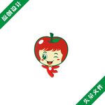 卡通失量苹果