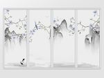 中式意境花鸟移门