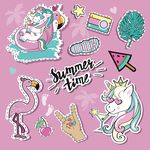 夏天手绘矢量卡通素材