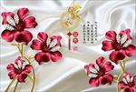 3d珠宝花电视背景墙