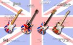 英伦吉他音乐工装背景墙壁画
