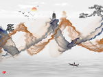 水墨山水画