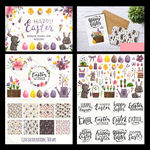 水彩兔子花卉花篮彩蛋装饰设计