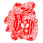 兔子福字
